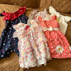 Carter’s, Nannette … 5 pieces Colorful Baby Onesies Set
